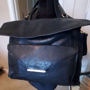 Vince Camuto Black Leather Crossbody Satchel